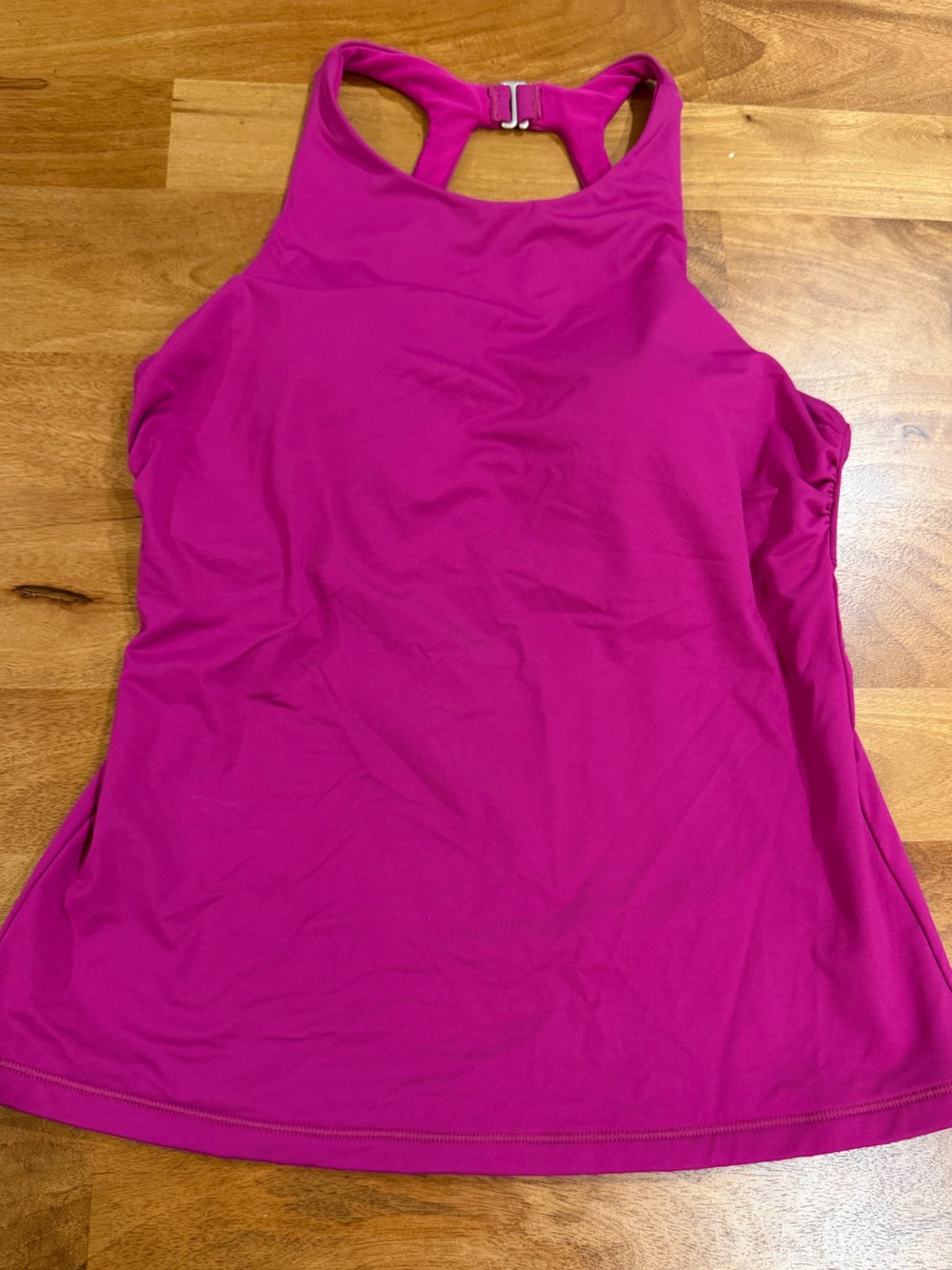 Athleta Magenta High-Neck Swim Tank with Clasps Size 36 B/C w/ Underwire
